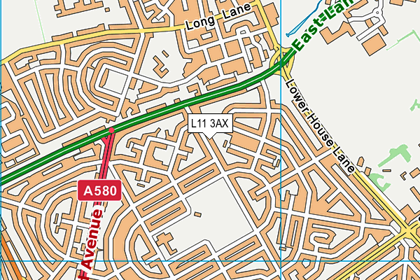 L11 3AX map - OS VectorMap District (Ordnance Survey) L11 3AX map - OS VectorMap District (Ordnance Survey)