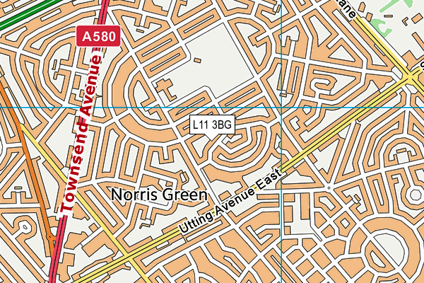 L11 3BG map - OS VectorMap District (Ordnance Survey)
