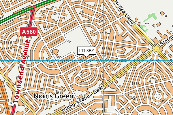 L11 3BZ map - OS VectorMap District (Ordnance Survey) L11 3BZ map - OS VectorMap District (Ordnance Survey)