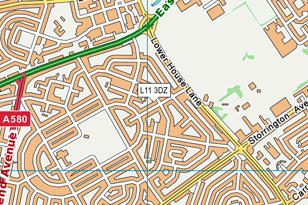 L11 3DZ map - OS VectorMap District (Ordnance Survey) L11 3DZ map - OS VectorMap District (Ordnance Survey)