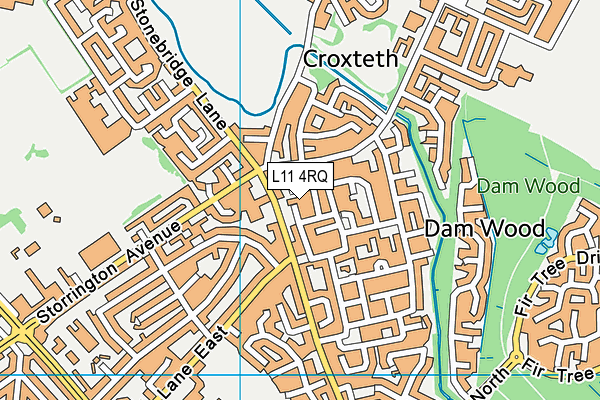 L11 4RQ map - OS VectorMap District (Ordnance Survey) L11 4RQ map - OS VectorMap District (Ordnance Survey)