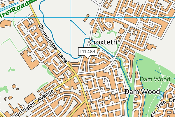 L11 4SS map - OS VectorMap District (Ordnance Survey) L11 4SS map - OS VectorMap District (Ordnance Survey)