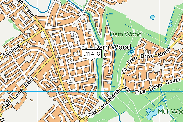 L11 4TG map - OS VectorMap District (Ordnance Survey) L11 4TG map - OS VectorMap District (Ordnance Survey)