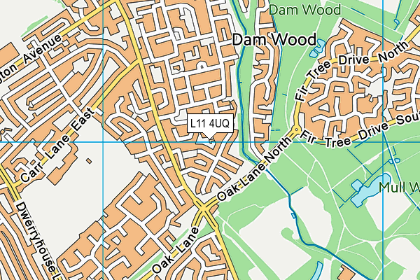 L11 4UQ map - OS VectorMap District (Ordnance Survey)