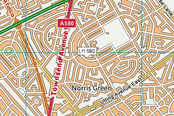 L11 5BQ map - OS VectorMap District (Ordnance Survey)