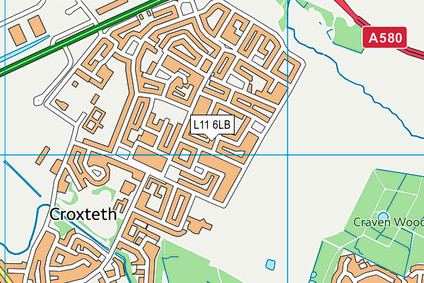 L11 6LB map - OS VectorMap District (Ordnance Survey) L11 6LB map - OS VectorMap District (Ordnance Survey)