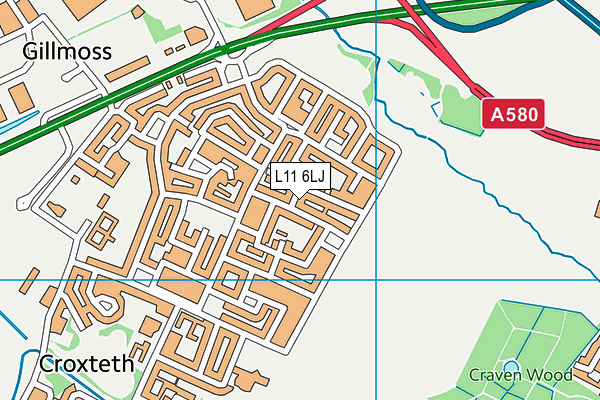L11 6LJ map - OS VectorMap District (Ordnance Survey) L11 6LJ map - OS VectorMap District (Ordnance Survey)