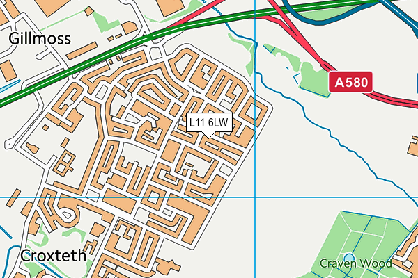 L11 6LW map - OS VectorMap District (Ordnance Survey) L11 6LW map - OS VectorMap District (Ordnance Survey)