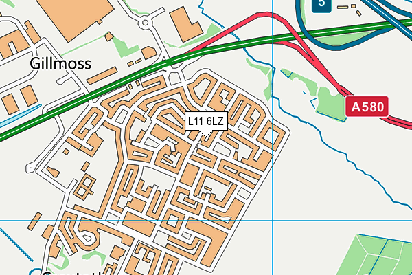 L11 6LZ map - OS VectorMap District (Ordnance Survey) L11 6LZ map - OS VectorMap District (Ordnance Survey)