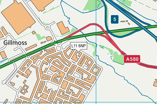 L11 6NP map - OS VectorMap District (Ordnance Survey)