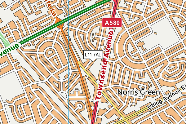 L11 7AL map - OS VectorMap District (Ordnance Survey)