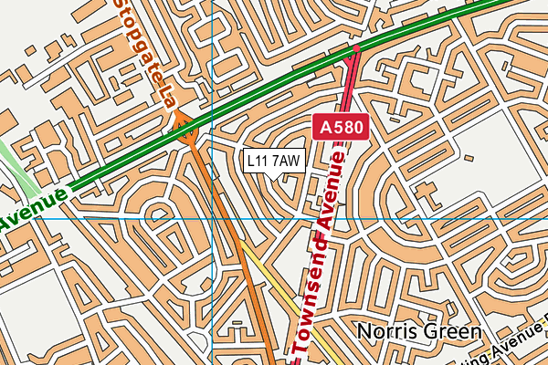 L11 7AW map - OS VectorMap District (Ordnance Survey) L11 7AW map - OS VectorMap District (Ordnance Survey)