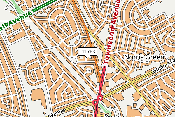 L11 7BR map - OS VectorMap District (Ordnance Survey) L11 7BR map - OS VectorMap District (Ordnance Survey)