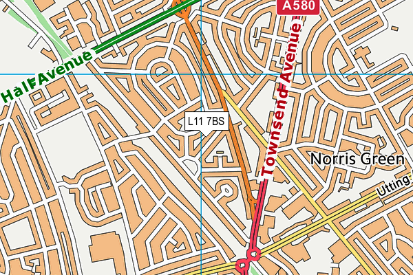L11 7BS map - OS VectorMap District (Ordnance Survey) L11 7BS map - OS VectorMap District (Ordnance Survey)