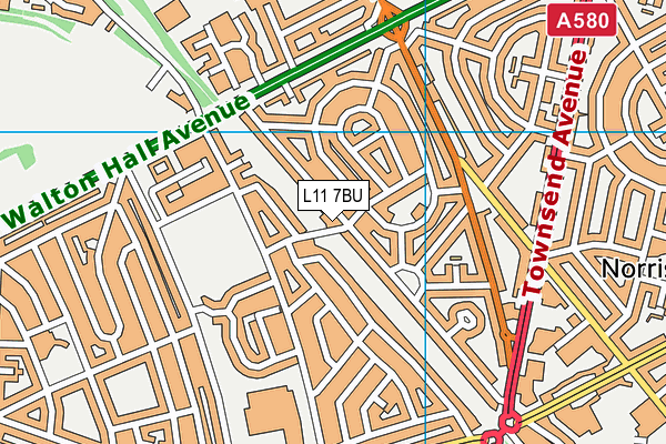L11 7BU map - OS VectorMap District (Ordnance Survey) L11 7BU map - OS VectorMap District (Ordnance Survey)