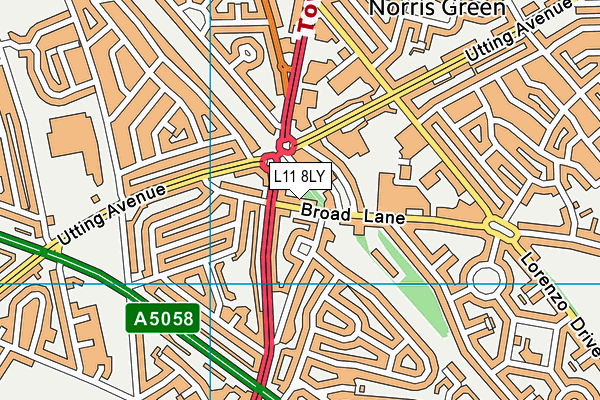 L11 8LY map - OS VectorMap District (Ordnance Survey) L11 8LY map - OS VectorMap District (Ordnance Survey)