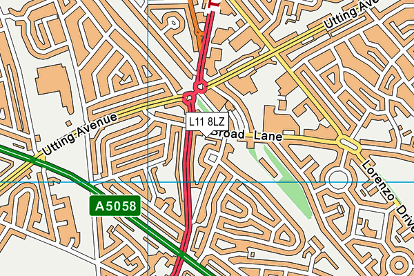 L11 8LZ map - OS VectorMap District (Ordnance Survey) L11 8LZ map - OS VectorMap District (Ordnance Survey)