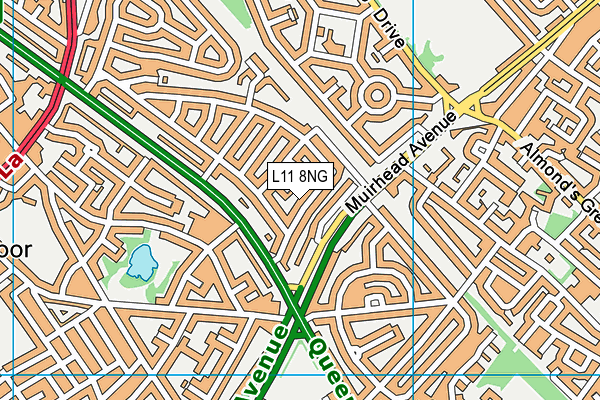 L11 8NG map - OS VectorMap District (Ordnance Survey) L11 8NG map - OS VectorMap District (Ordnance Survey)