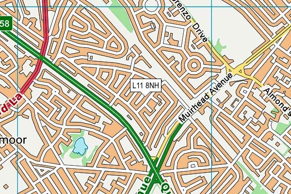 L11 8NH map - OS VectorMap District (Ordnance Survey) L11 8NH map - OS VectorMap District (Ordnance Survey)