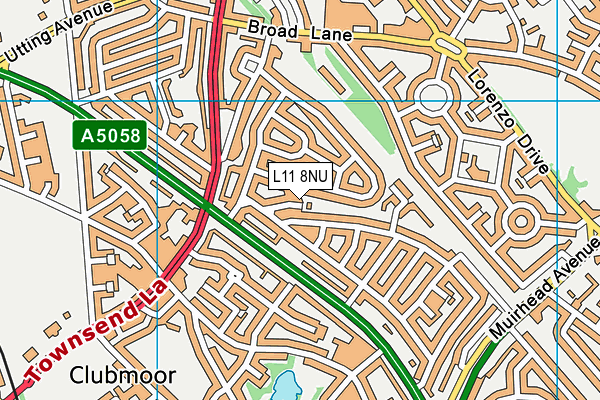L11 8NU map - OS VectorMap District (Ordnance Survey) L11 8NU map - OS VectorMap District (Ordnance Survey)