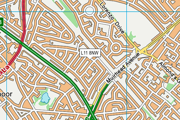 L11 8NW map - OS VectorMap District (Ordnance Survey) L11 8NW map - OS VectorMap District (Ordnance Survey)