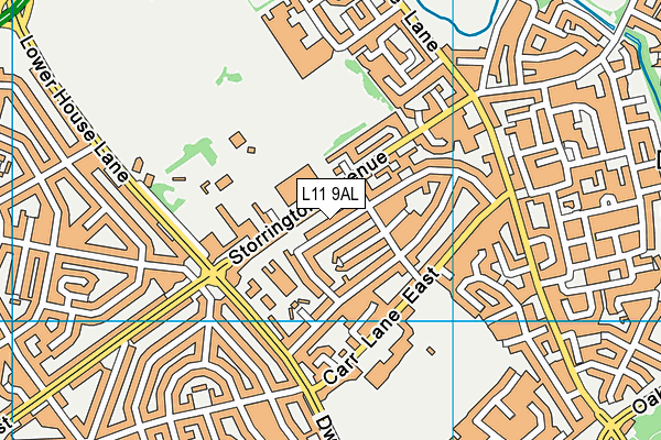 L11 9AL map - OS VectorMap District (Ordnance Survey) L11 9AL map - OS VectorMap District (Ordnance Survey)