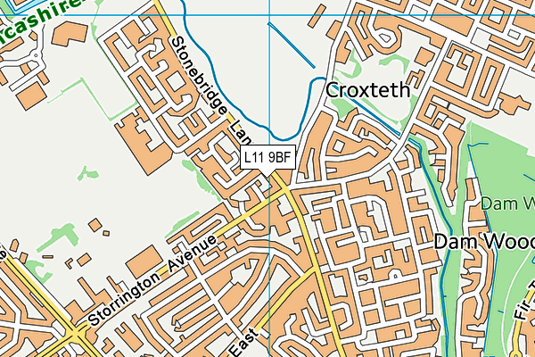 L11 9BF map - OS VectorMap District (Ordnance Survey) L11 9BF map - OS VectorMap District (Ordnance Survey)