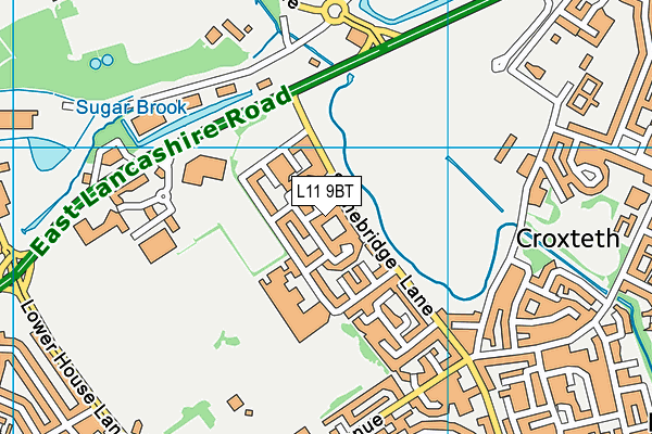 L11 9BT map - OS VectorMap District (Ordnance Survey) L11 9BT map - OS VectorMap District (Ordnance Survey)