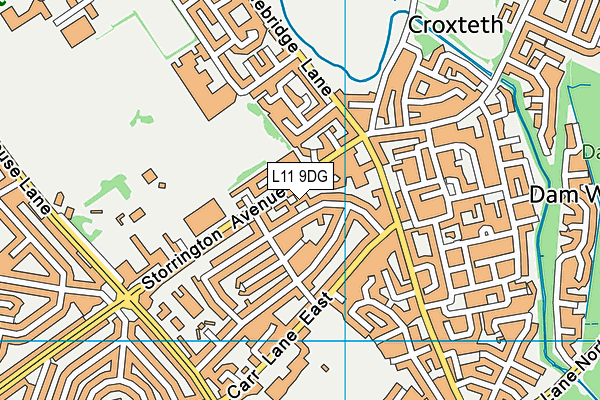 L11 9DG map - OS VectorMap District (Ordnance Survey) L11 9DG map - OS VectorMap District (Ordnance Survey)