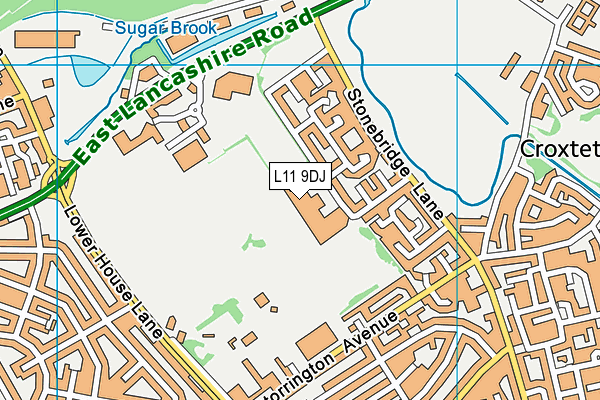 L11 9DJ map - OS VectorMap District (Ordnance Survey) L11 9DJ map - OS VectorMap District (Ordnance Survey)