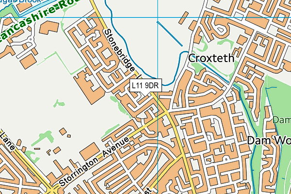 L11 9DR map - OS VectorMap District (Ordnance Survey) L11 9DR map - OS VectorMap District (Ordnance Survey)