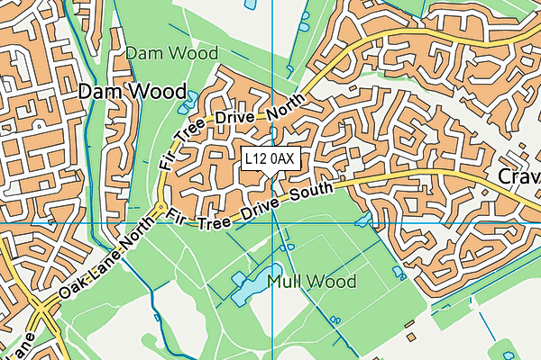 L12 0AX map - OS VectorMap District (Ordnance Survey) L12 0AX map - OS VectorMap District (Ordnance Survey)