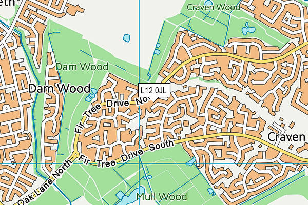 L12 0JL map - OS VectorMap District (Ordnance Survey) L12 0JL map - OS VectorMap District (Ordnance Survey)