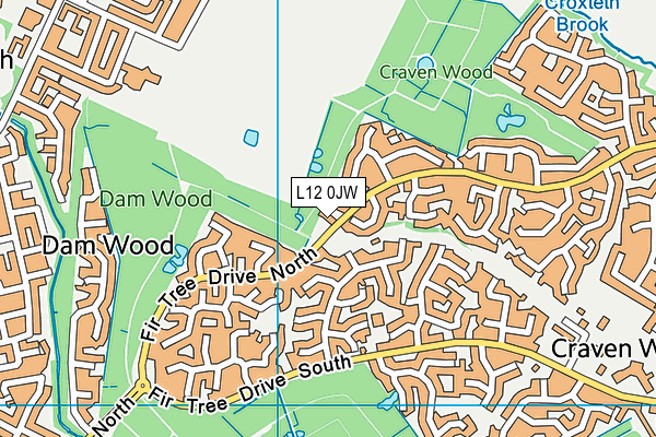 L12 0JW map - OS VectorMap District (Ordnance Survey) L12 0JW map - OS VectorMap District (Ordnance Survey)
