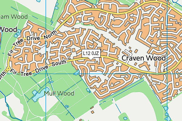 L12 0JZ map - OS VectorMap District (Ordnance Survey)