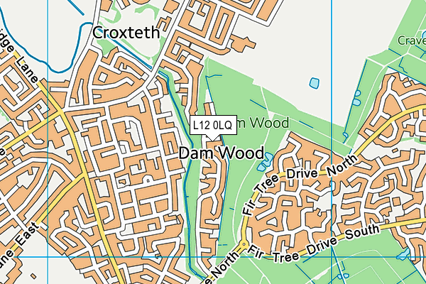 L12 0LQ map - OS VectorMap District (Ordnance Survey) L12 0LQ map - OS VectorMap District (Ordnance Survey)