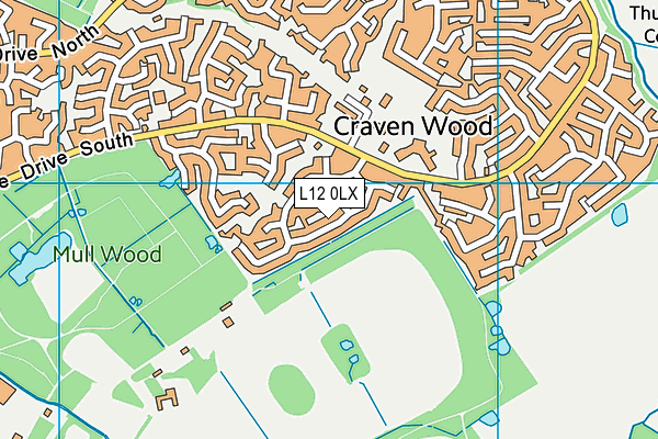 L12 0LX map - OS VectorMap District (Ordnance Survey)