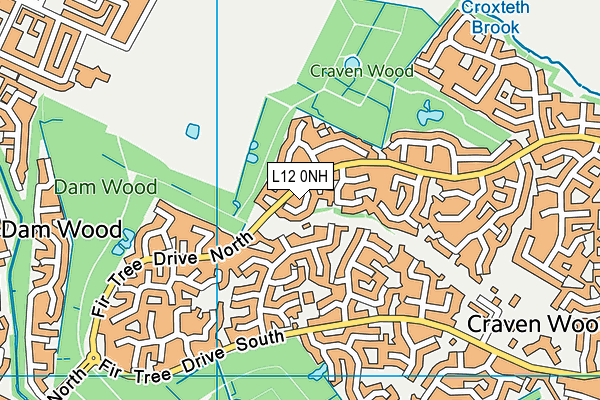 L12 0NH map - OS VectorMap District (Ordnance Survey) L12 0NH map - OS VectorMap District (Ordnance Survey)