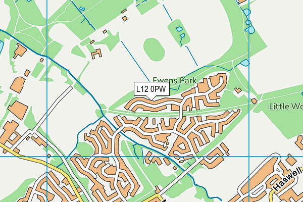 L12 0PW map - OS VectorMap District (Ordnance Survey) L12 0PW map - OS VectorMap District (Ordnance Survey)