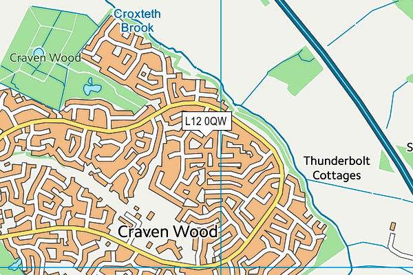 L12 0QW map - OS VectorMap District (Ordnance Survey) L12 0QW map - OS VectorMap District (Ordnance Survey)