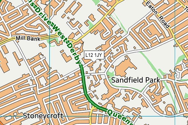 L12 1JY map - OS VectorMap District (Ordnance Survey) L12 1JY map - OS VectorMap District (Ordnance Survey)