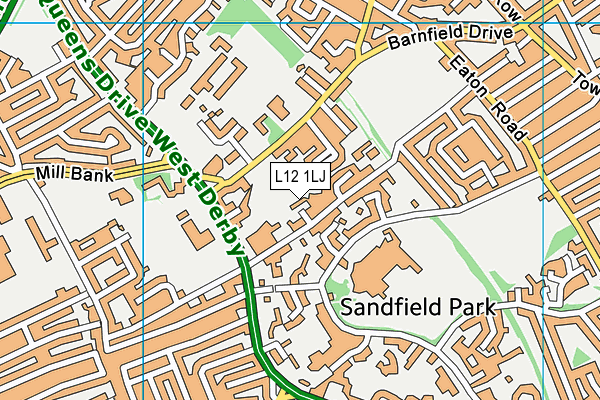 L12 1LJ map - OS VectorMap District (Ordnance Survey) L12 1LJ map - OS VectorMap District (Ordnance Survey)