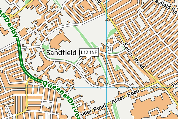 L12 1NF map - OS VectorMap District (Ordnance Survey) L12 1NF map - OS VectorMap District (Ordnance Survey)