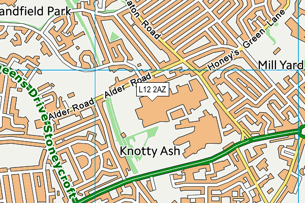 L12 2AZ map - OS VectorMap District (Ordnance Survey) L12 2AZ map - OS VectorMap District (Ordnance Survey)