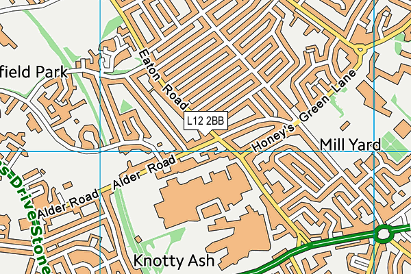 L12 2BB map - OS VectorMap District (Ordnance Survey) L12 2BB map - OS VectorMap District (Ordnance Survey)