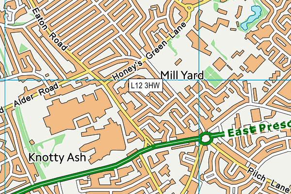 L12 3HW map - OS VectorMap District (Ordnance Survey)