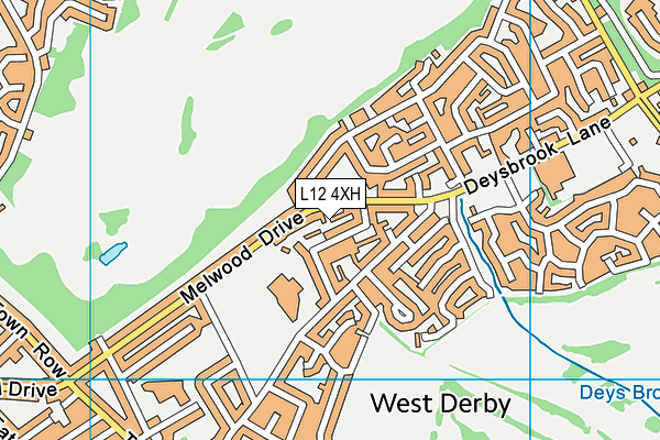 L12 4XH map - OS VectorMap District (Ordnance Survey) L12 4XH map - OS VectorMap District (Ordnance Survey)