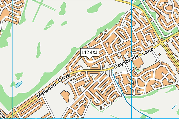 L12 4XJ map - OS VectorMap District (Ordnance Survey) L12 4XJ map - OS VectorMap District (Ordnance Survey)