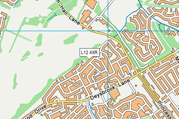 L12 4XR map - OS VectorMap District (Ordnance Survey) L12 4XR map - OS VectorMap District (Ordnance Survey)