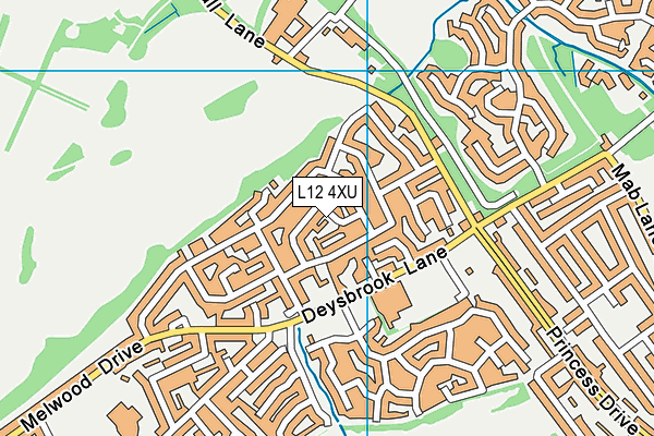 L12 4XU map - OS VectorMap District (Ordnance Survey) L12 4XU map - OS VectorMap District (Ordnance Survey)